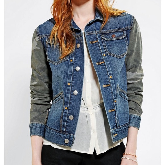 denim jacket camo sleeves